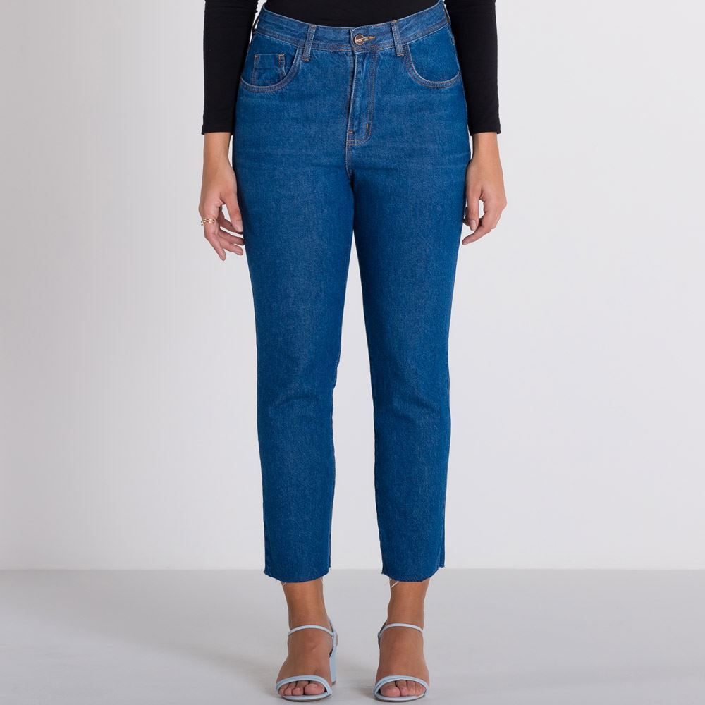 Calça Jeans Mom Barra a Fio Patrícia Foster