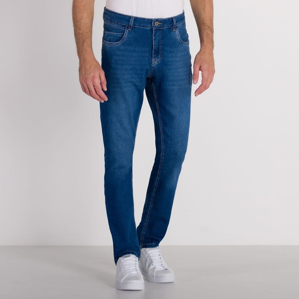 Calça Jeans Slim Bigodes Médio Marc Alain