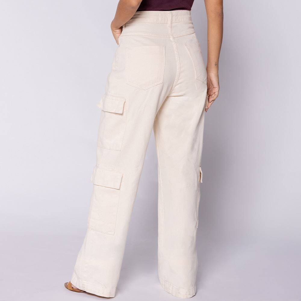 Calça Jeans Wide Leg Cargo Boby Blues
