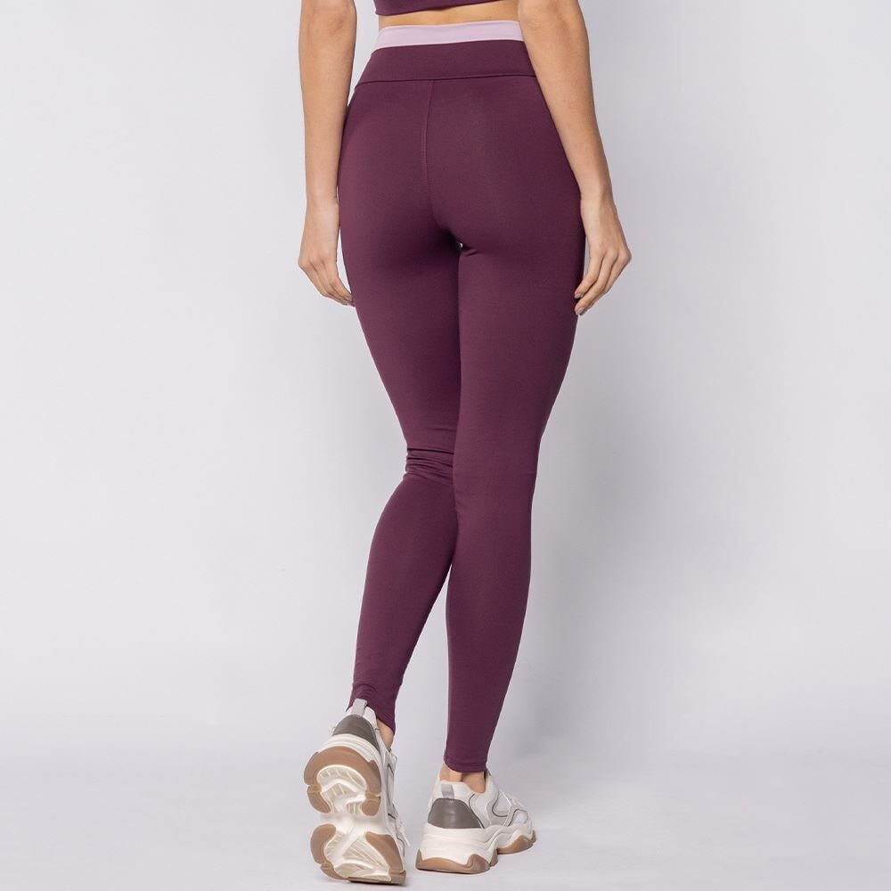 Calça Legging Feminina Com Cós Contrastante Scream