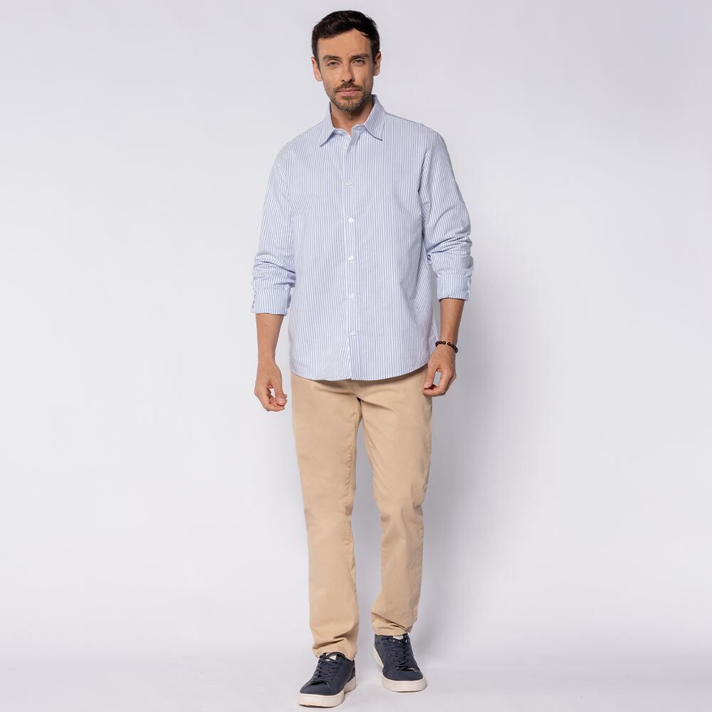 Calça Masculina Em Sarja Slim Marc Alain