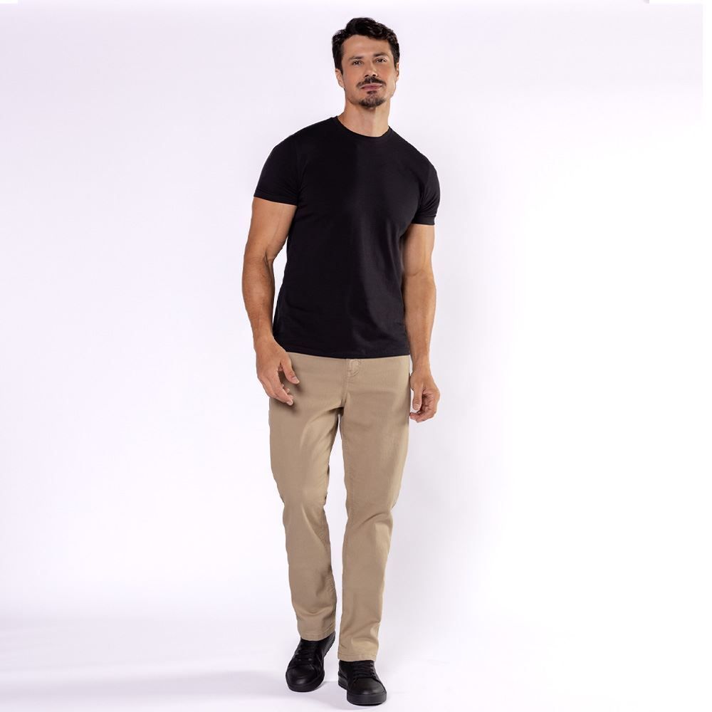 Calça Masculina Five Pocket Em Sarja Marc Alain