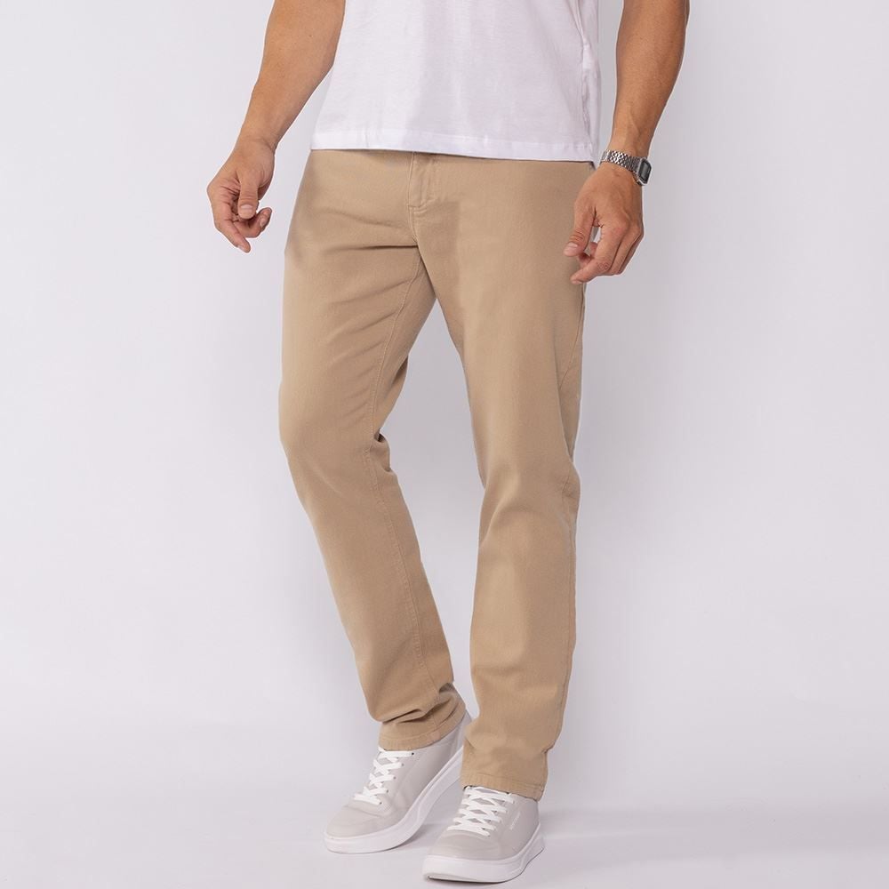 Calça Masculina Slim Em Sarja Marc Alain
