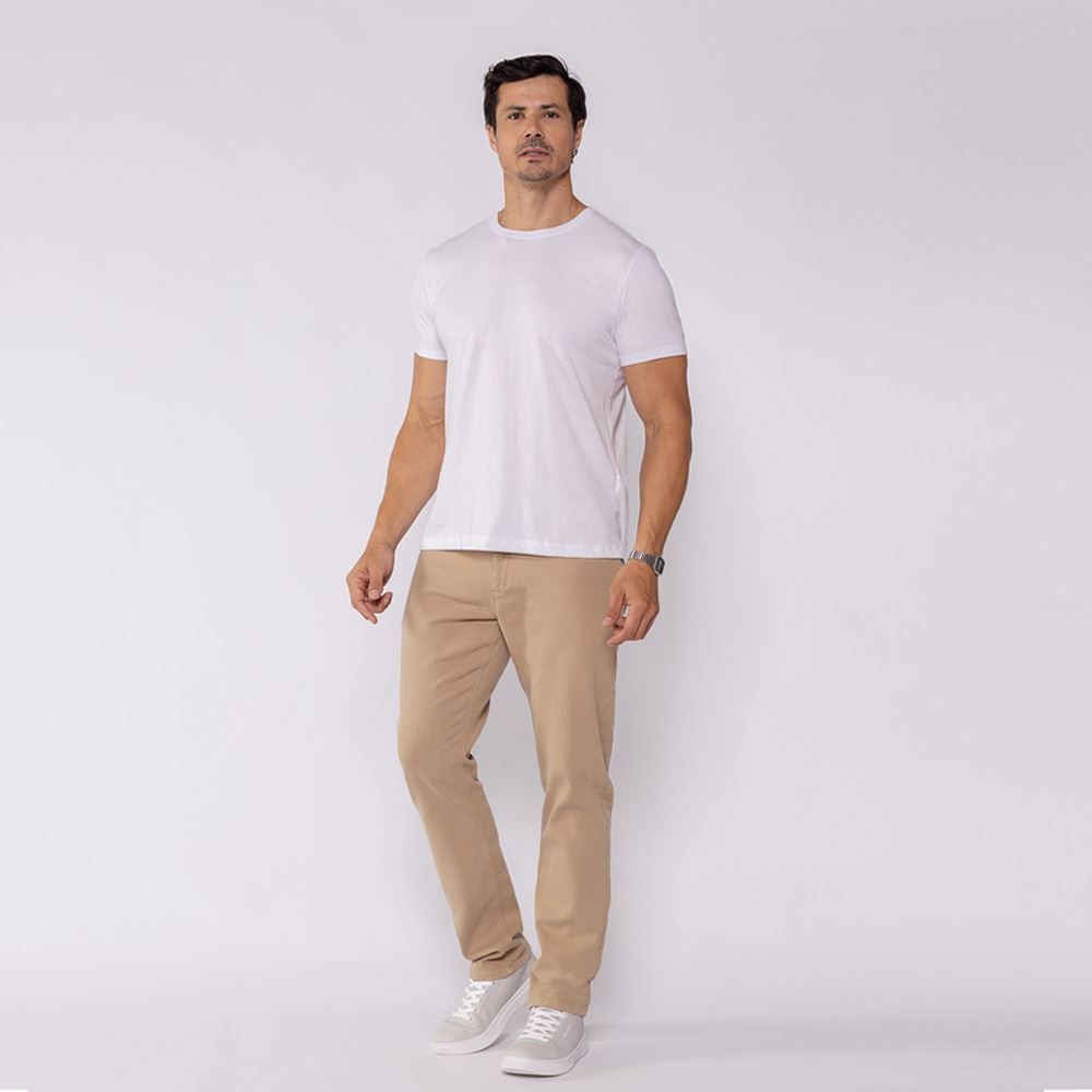 Calça Masculina Slim Em Sarja Marc Alain