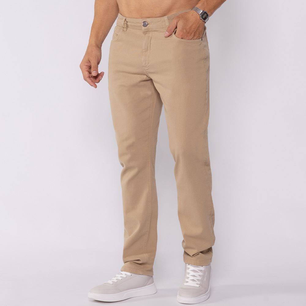 Calça Masculina Slim Em Sarja Marc Alain