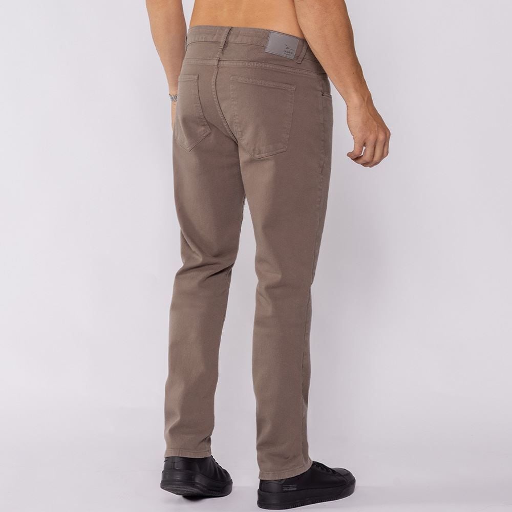 Calça Masculina Slim Em Sarja Marc Alain