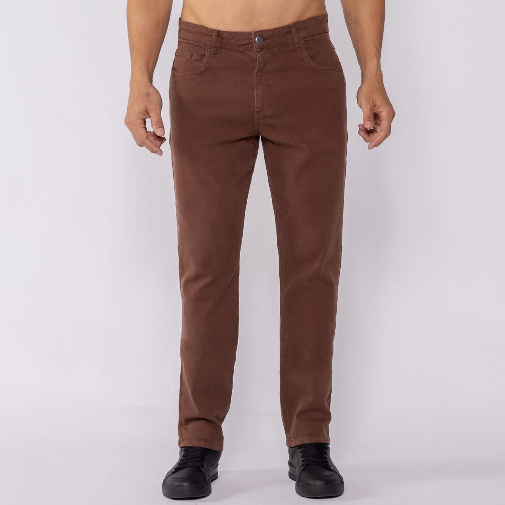 Calça Masculina Slim Em Sarja Marc Alain