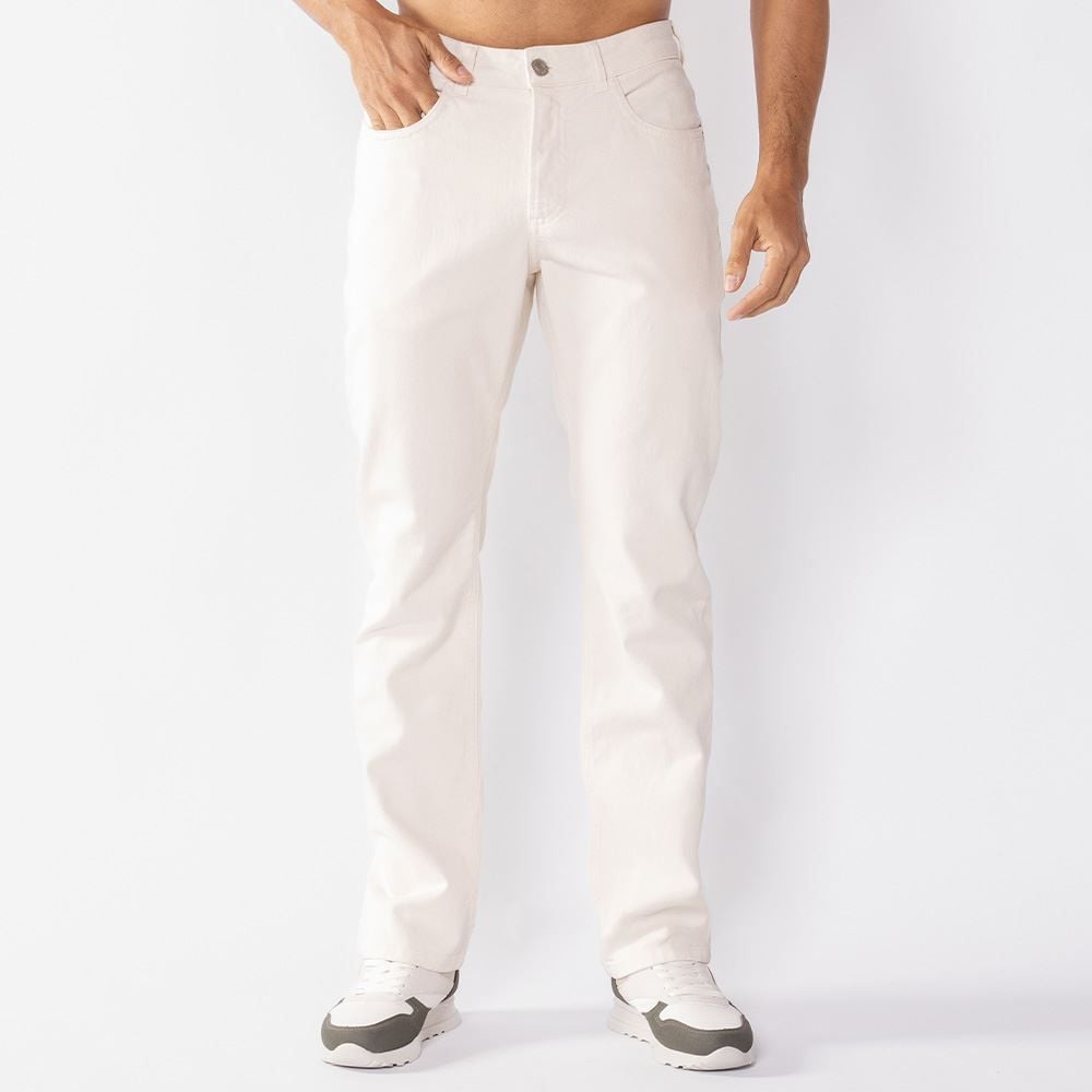 Calça Masculina Tradicional Em Sarja Marc Alain