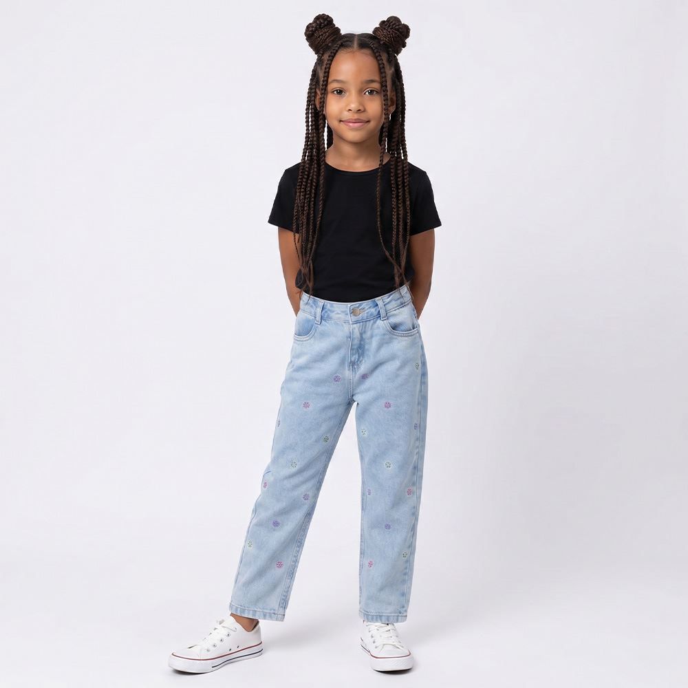Calça Mom Infantil Menina 4 a 10 Anos Marmelada