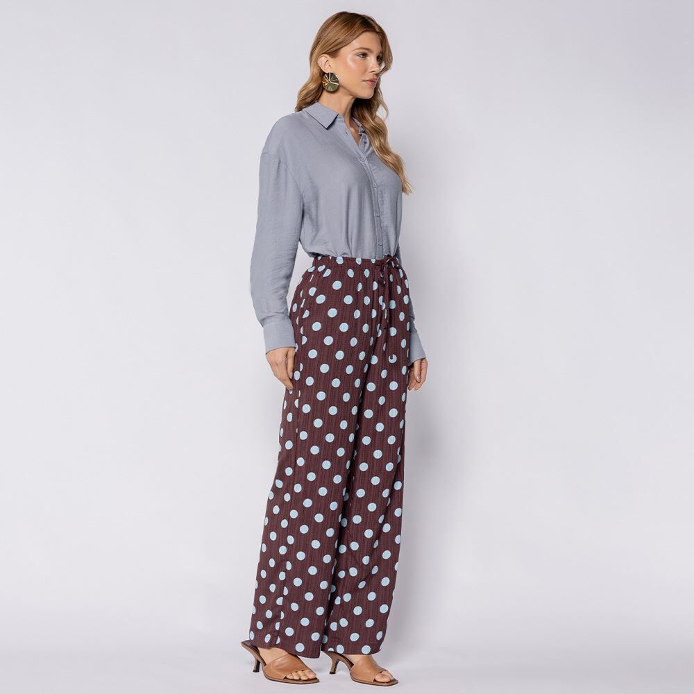 Calça Pantalona Estilo Pijama Boby Blues
