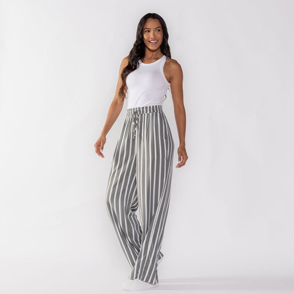 Calça Pantalona Estilo Pijama Patricia Foster