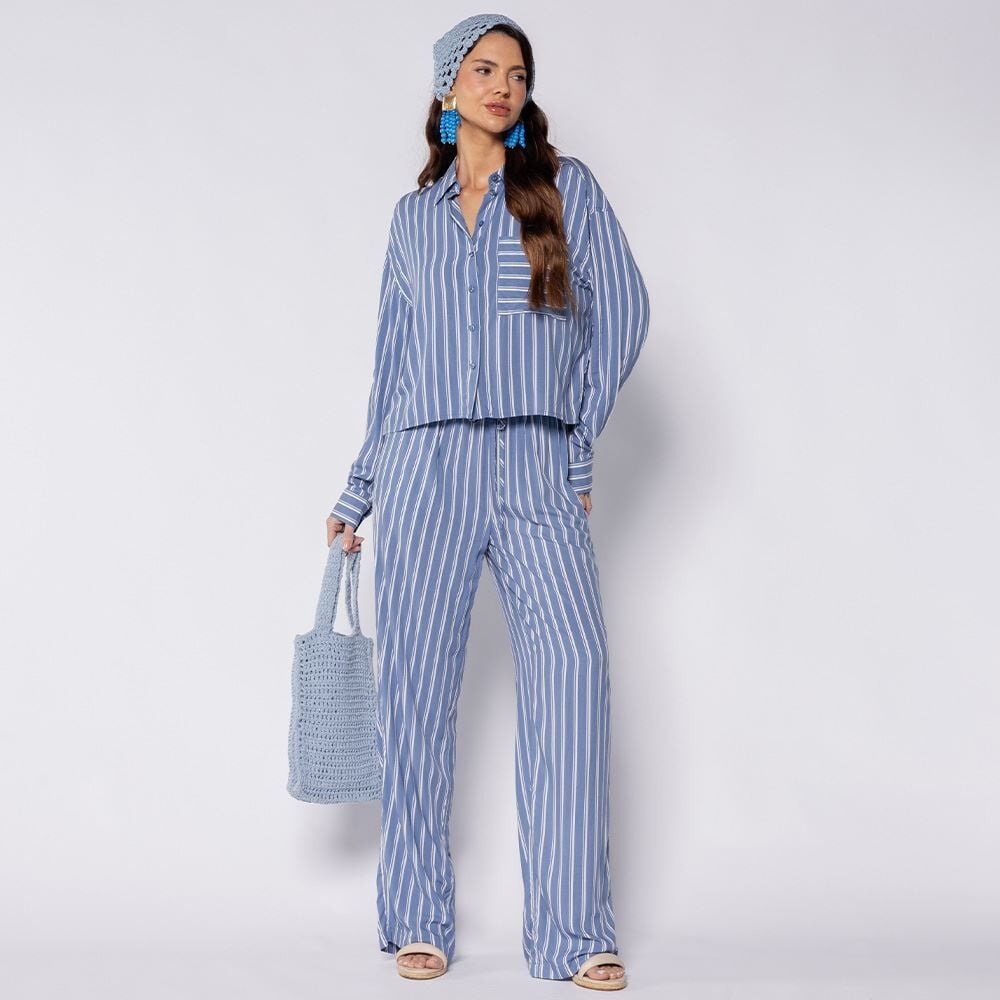 Calça Pantalona Estilo Pijama Boby Blues