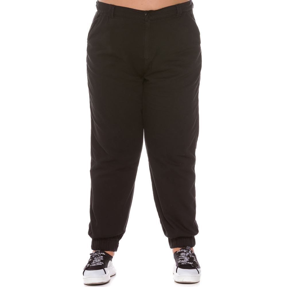 Calça Plus Size Sarja Jogger Patricia Foster Mais