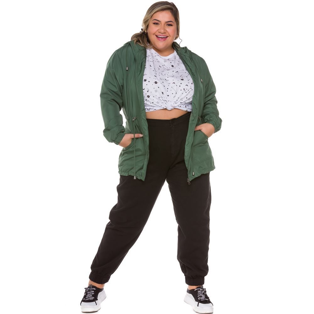 Calça Plus Size Sarja Jogger Patricia Foster Mais