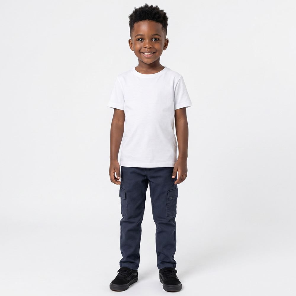 Calça Reta Cargo Infantil Menino 4 A 10 Anos Hot Dog