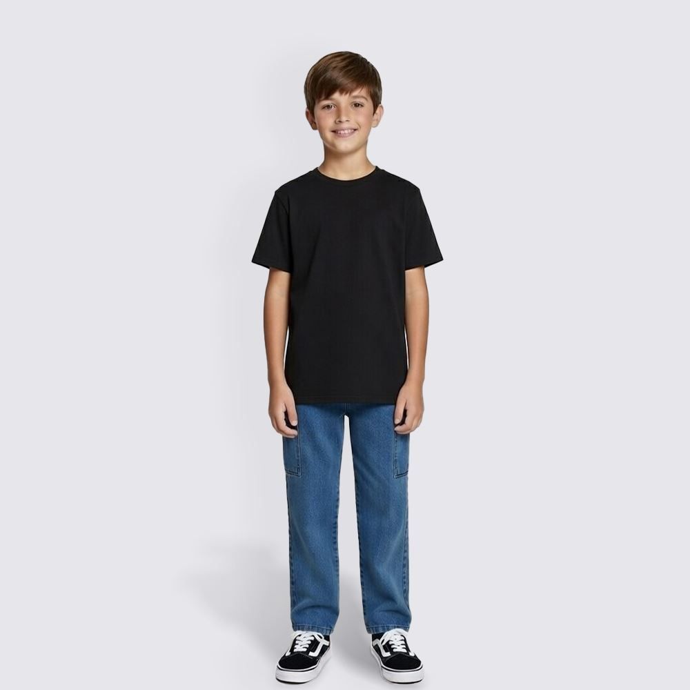Calça Reta Com Bolso Cargo Infantil Menino 4 a 10 Anos Hot Dog