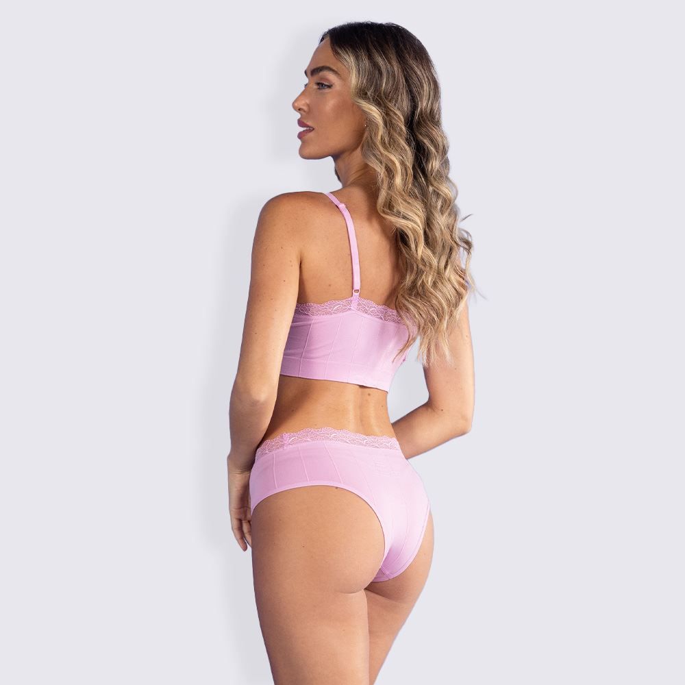 Calcinha Básica Com Renda No Cós Camila Moretti