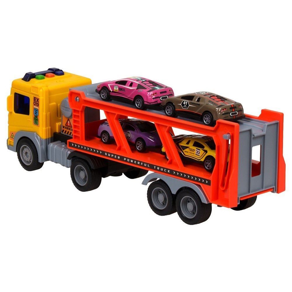 Caminhão Cegonha Fricção com Luz e Som Havan Toys