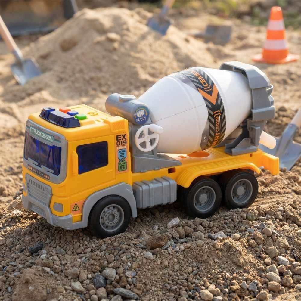 Caminhão Construtor Betoneira Fricção com Luz e Som Havan Toys