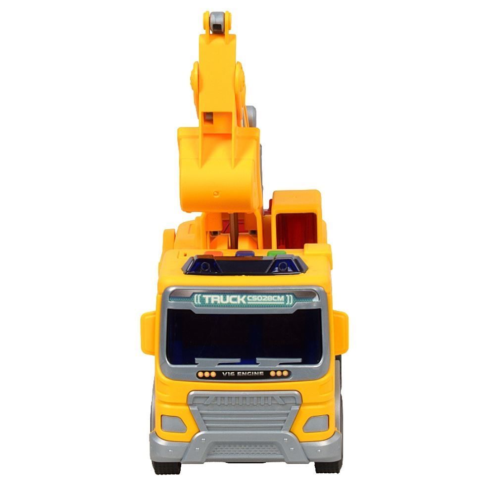 Caminhão Construtor Escavadeira Fricção com Luz e Som Havan Toys
