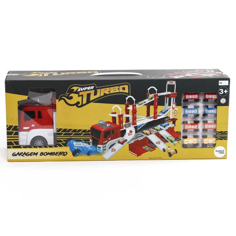 Caminhão De Bombeiro Garagem Para Carrinhos Havan Toys - HBR0705