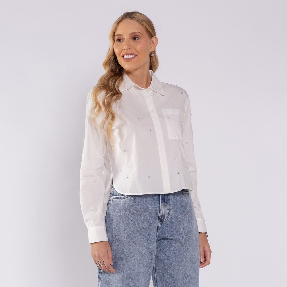 Camisa Cropped Feminina Com Aplique Boby Blues