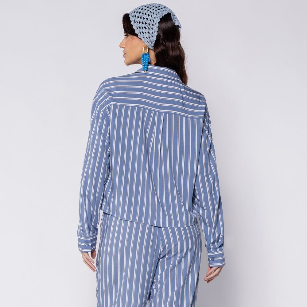 Camisa Cropped Listrada Boby Blues