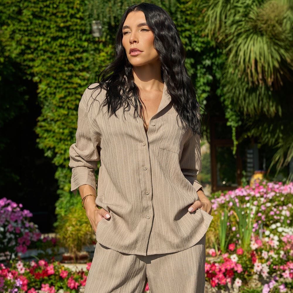 Camisa Feminina Alongada Listrada Boby Blues