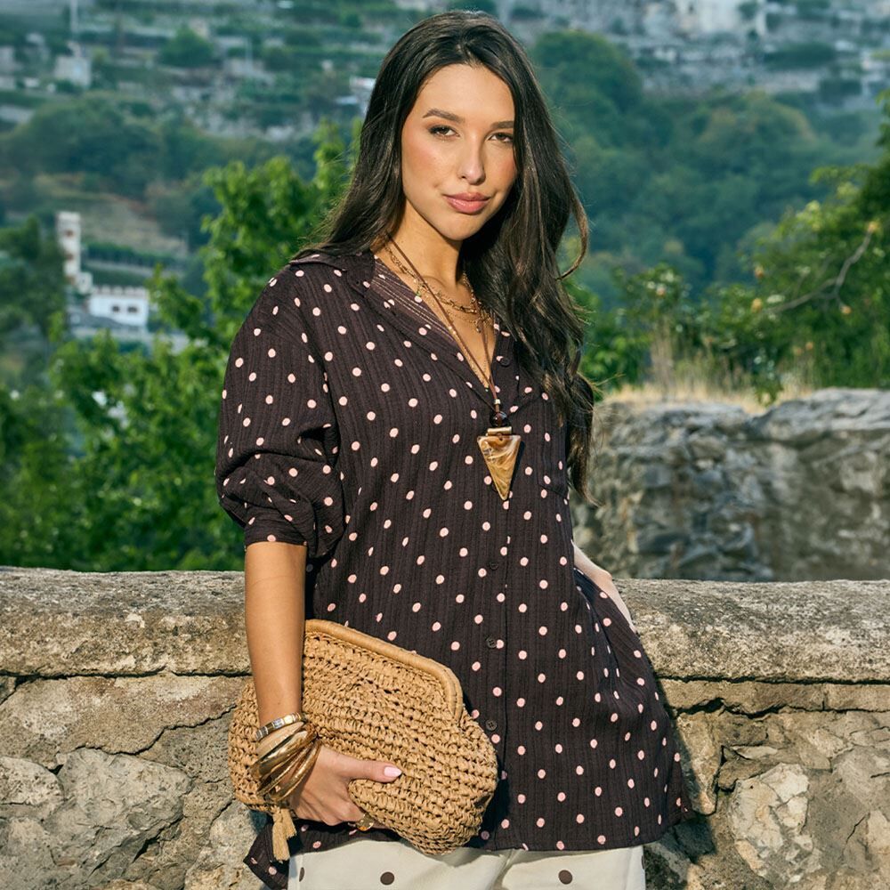 Camisa Feminina Alongada Listrada Boby Blues