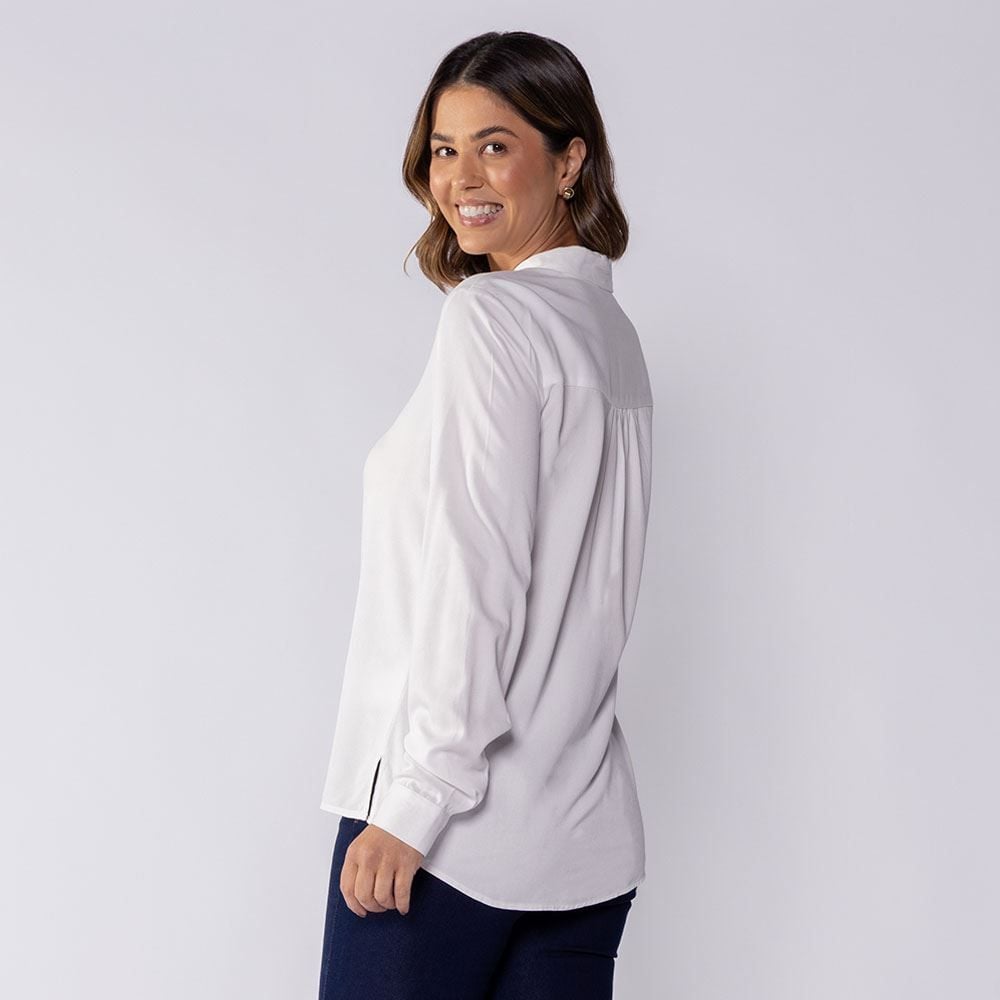 Camisa Feminina Manga Longa De Viscose Patricia Foster