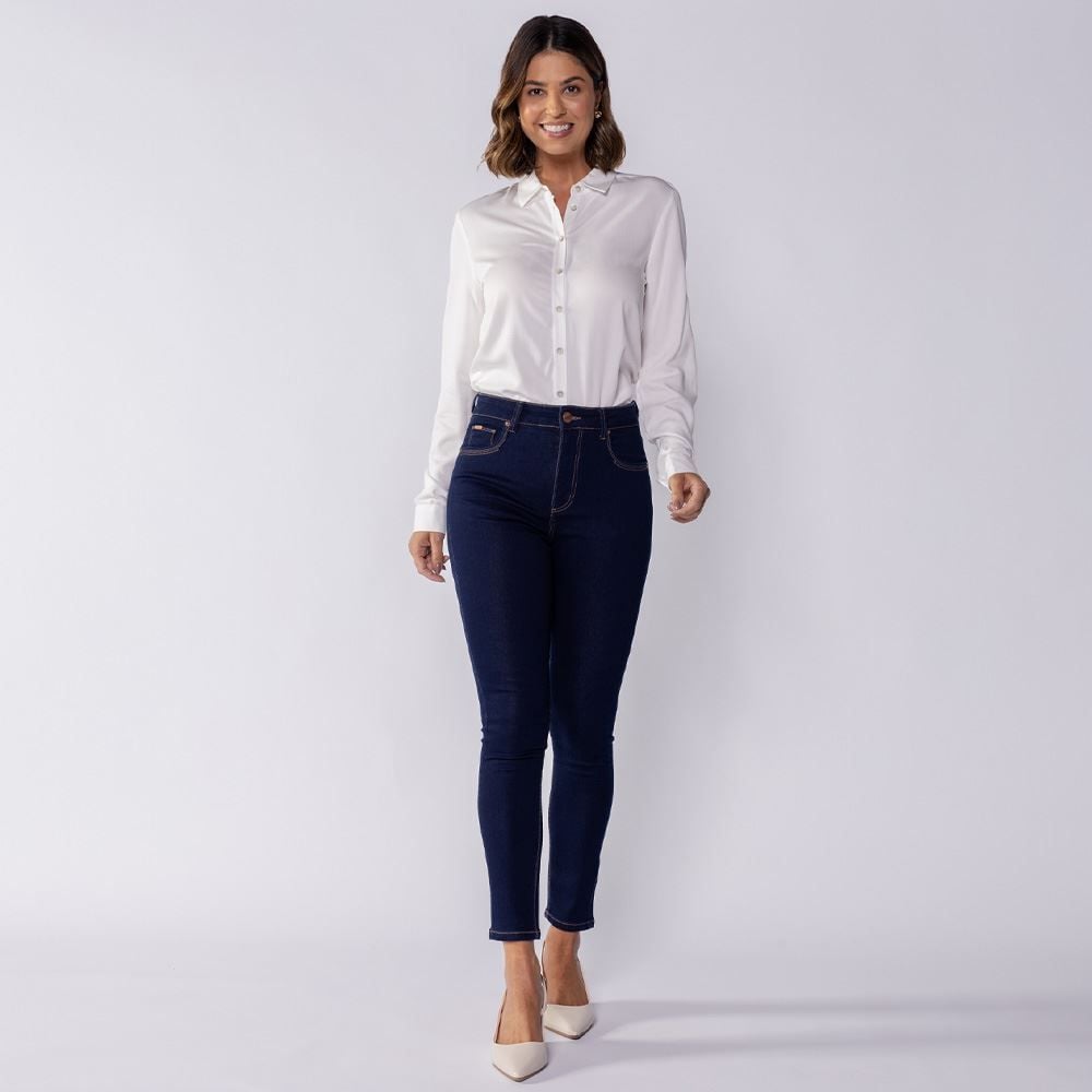 Camisa Feminina Manga Longa De Viscose Patricia Foster