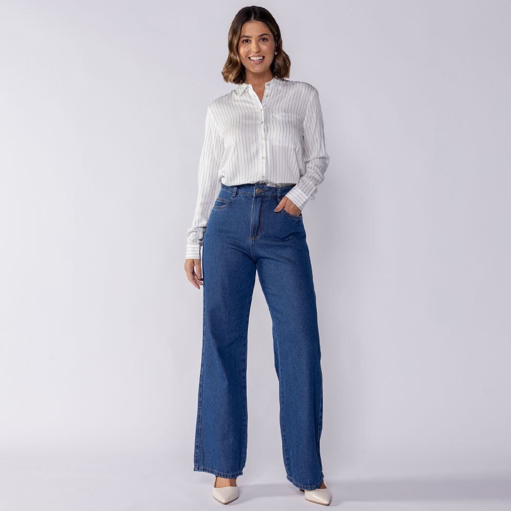 Camisa Feminina Manga Longa De Viscose Patricia Foster