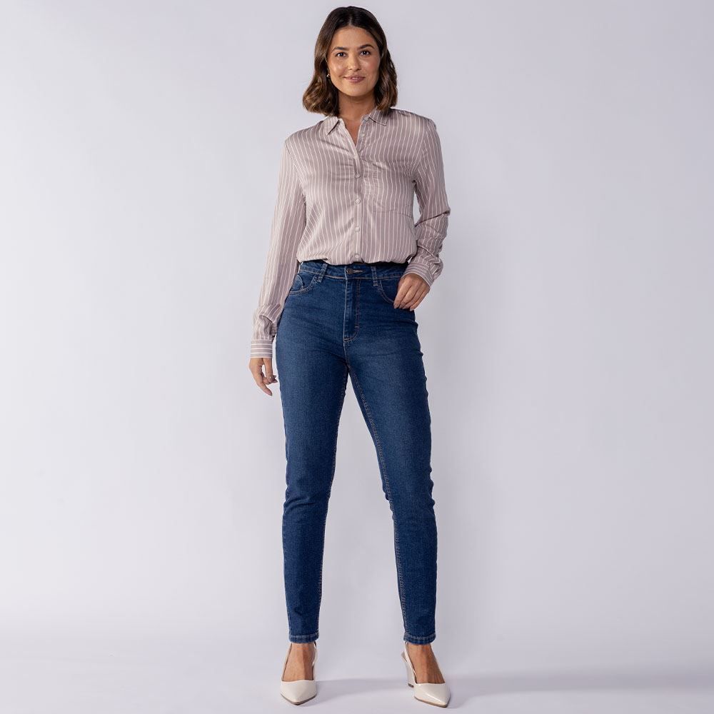 Camisa Feminina Manga Longa De Viscose Patricia Foster