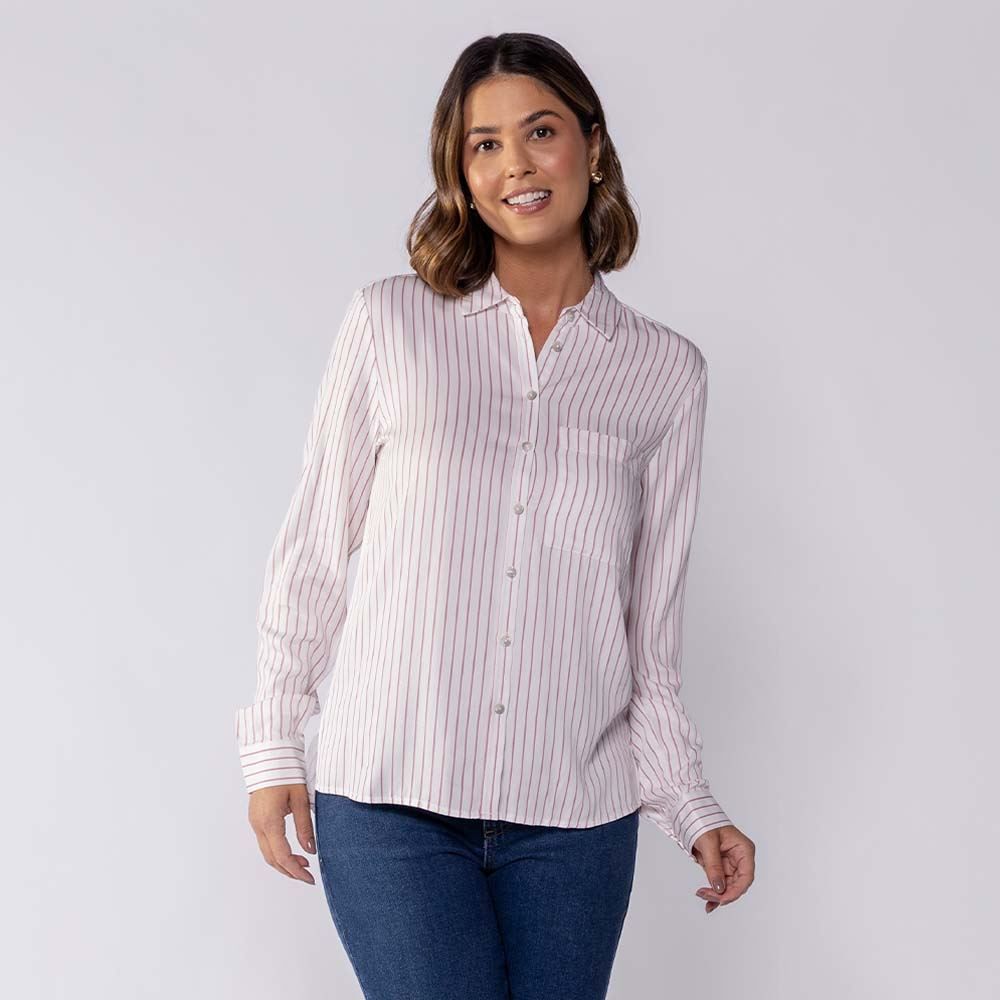 Camisa Feminina Manga Longa De Viscose Patricia Foster