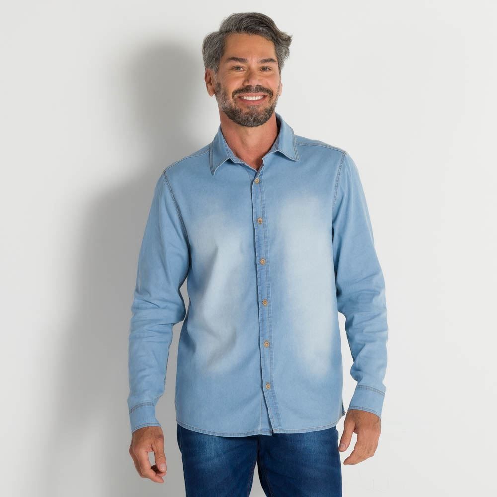 Camisa Jeans Livius Índigo Masculino Marc Alain