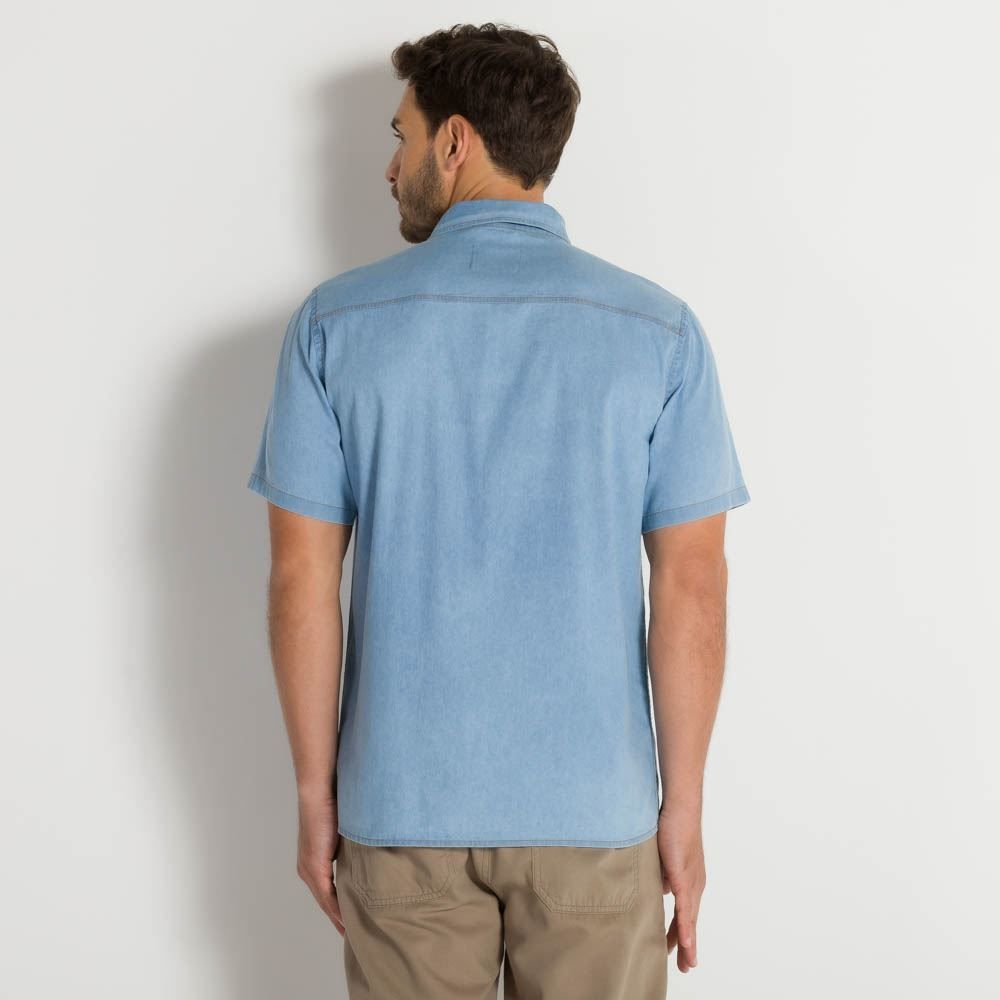 Camisa Jeans Manga Curta Marc Alain