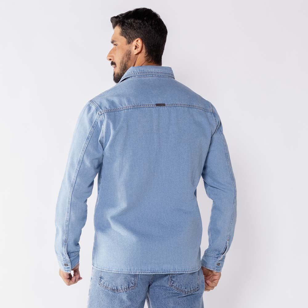 Camisa Jeans Masculina Manga Longa Thing