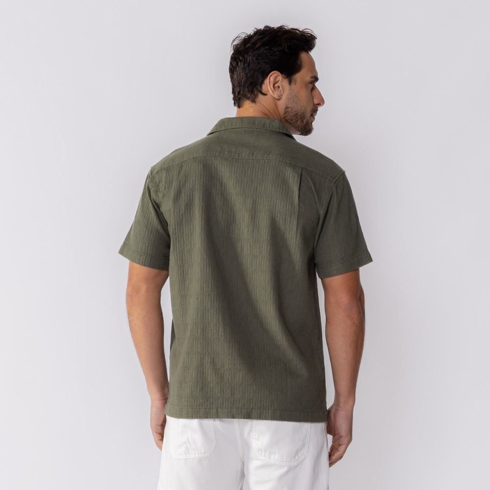 Camisa Masculina De Botão Com Textura Thing
