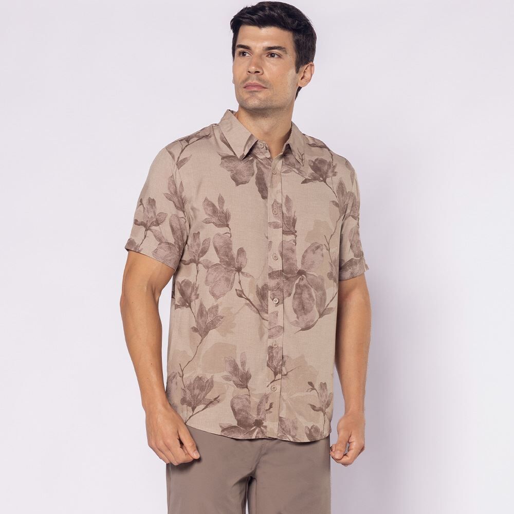Camisa Masculina De Botão Em Viscose Thing