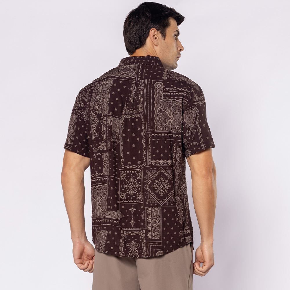 Camisa Masculina De Botão Em Viscose Thing