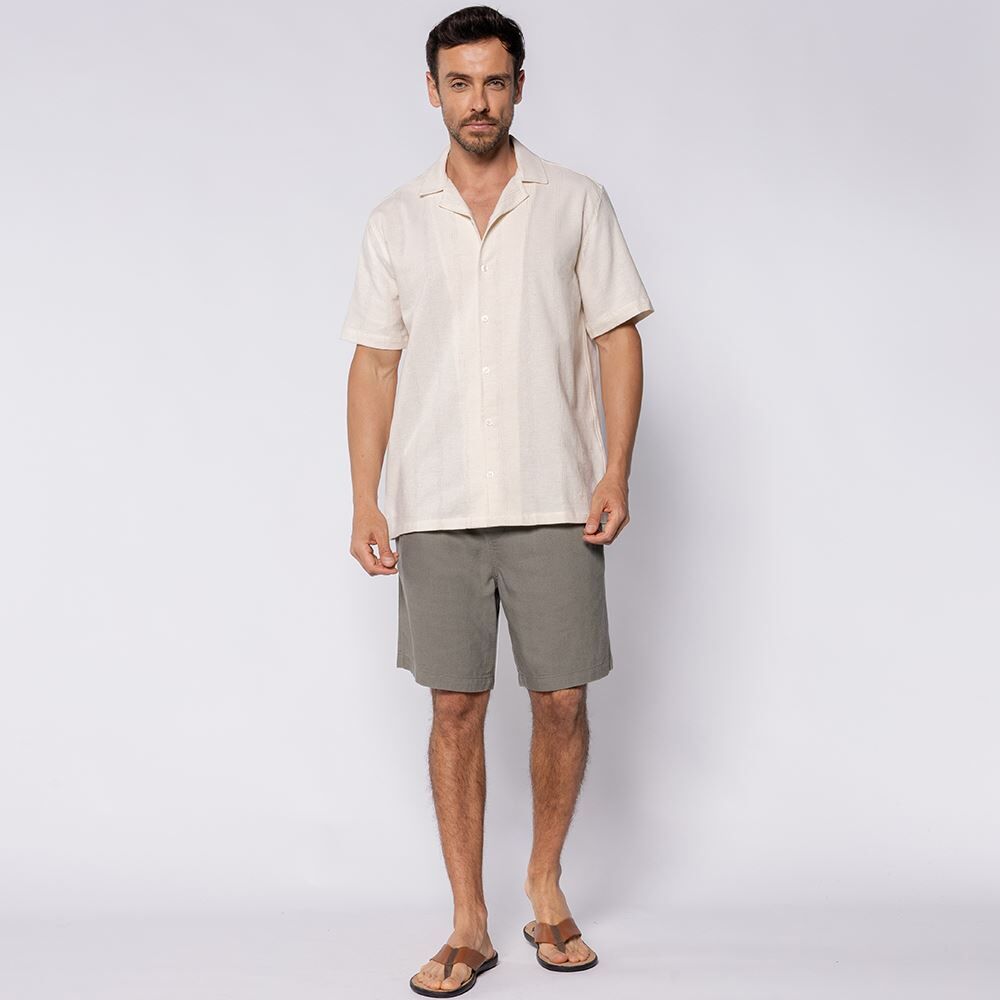 Camisa Masculina Em Viscose Texturizada Thing