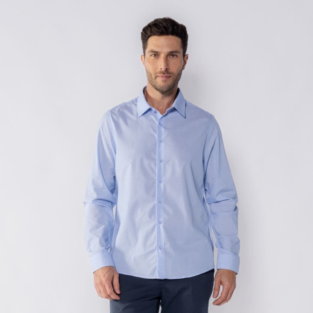 Camisa Social Masculina De Tricoline Marc Alain