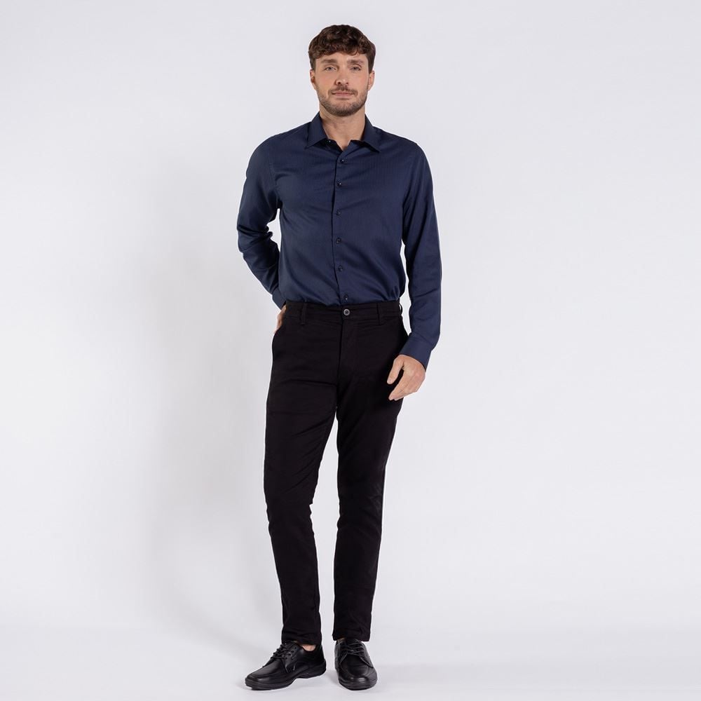 Camisa Social Masculina De Tricoline Marc Alain