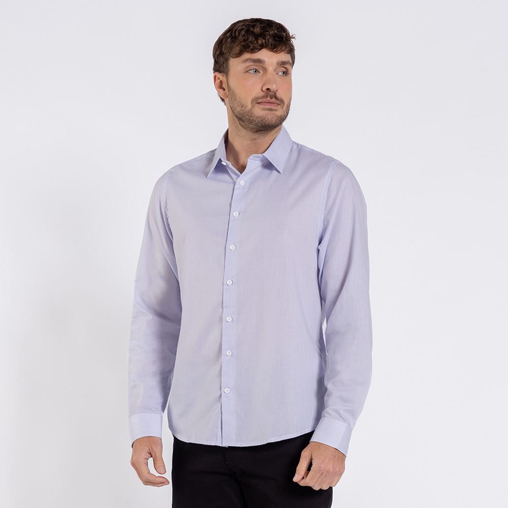 Camisa Social Masculina De Tricoline Marc Alain