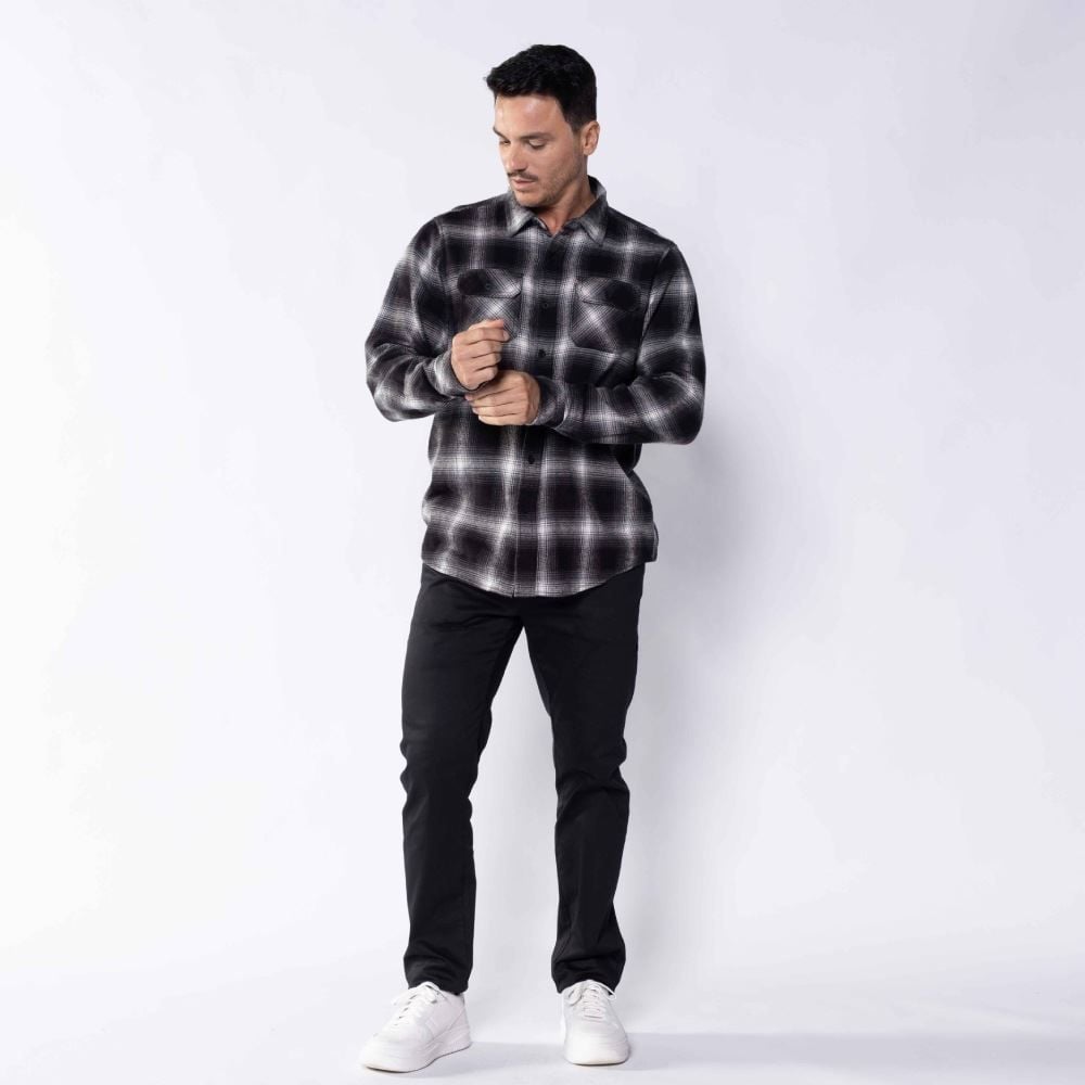 Camisa Masculina Xadrez De Flanela Marc Alain