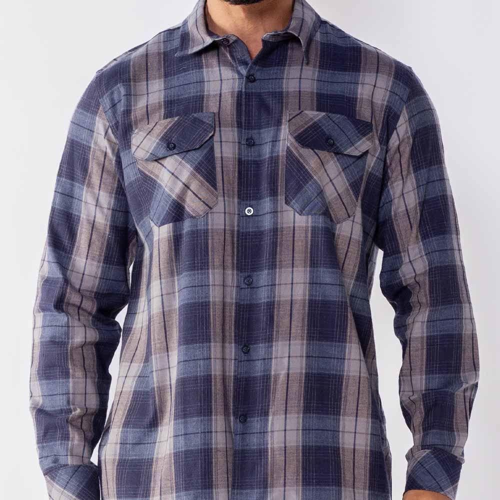 Camisa Masculina Xadrez Em Algodão Marc Alain