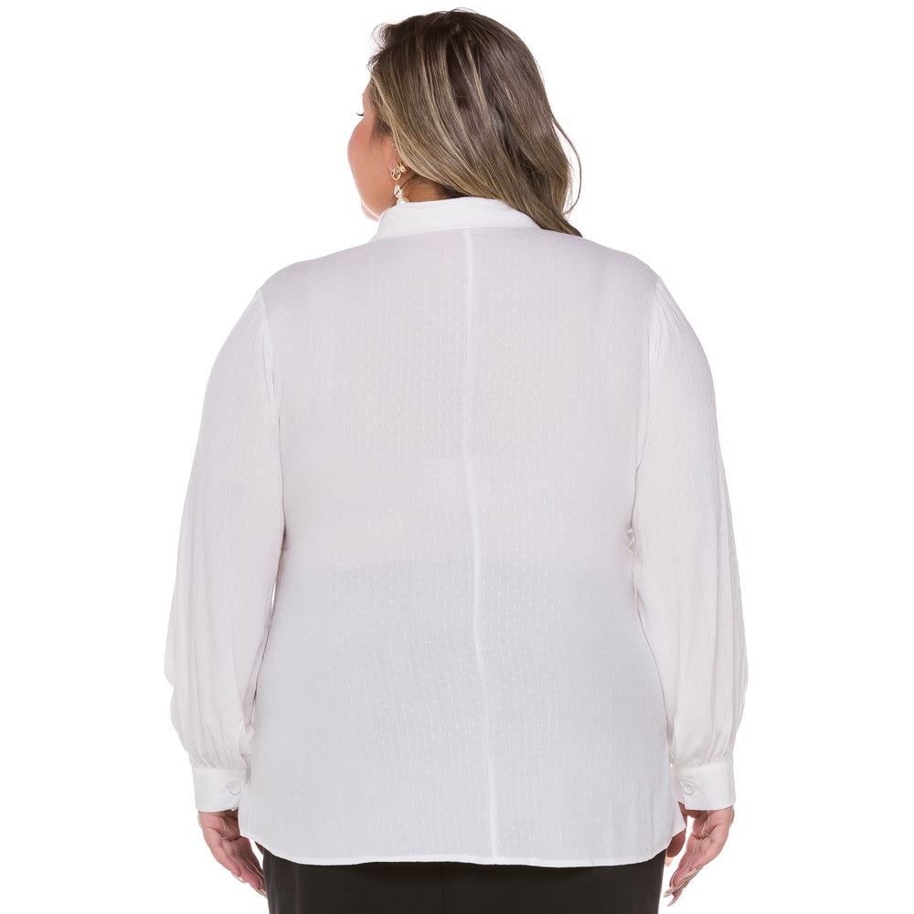 Camisa Plus Size de Viscose Maquinetada Patrícia Foster Mais