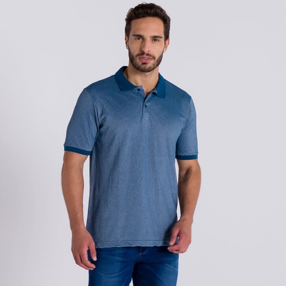 Camisa Polo Básica com Filete Marc Alain