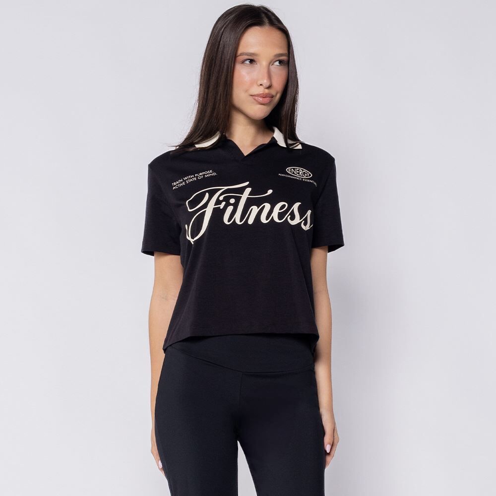 Camisa Polo Cropped Feminina Scream