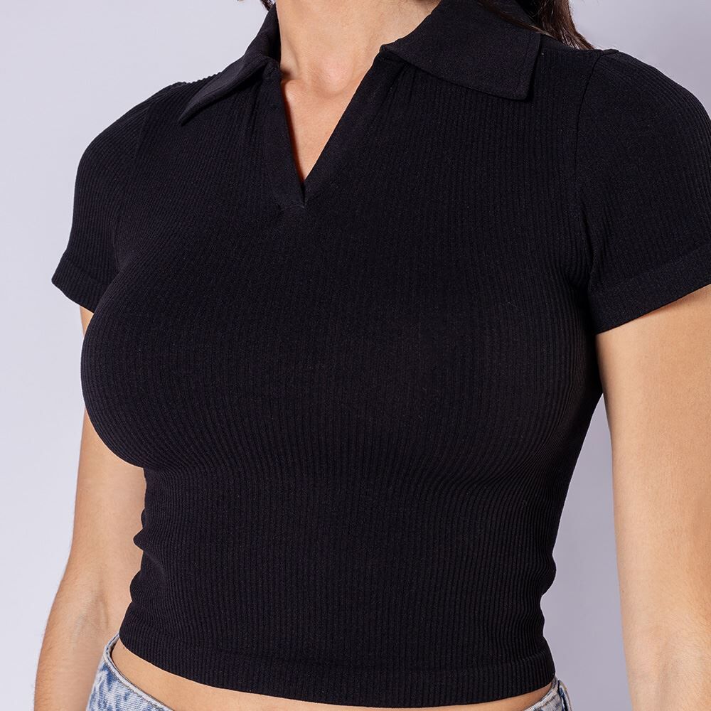 Camisa Polo Feminina Sem Costura Boby Blues